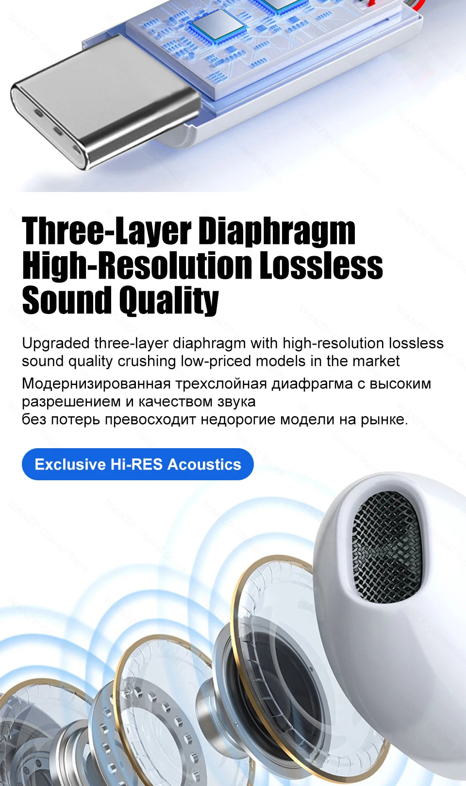 TypeC Earphones For iPhone 17 Air 16 15 14 13 12 11 Pro Max iPad Wired Earbuds 3.5mm Tablet Laptops Headphones Phone Accessories