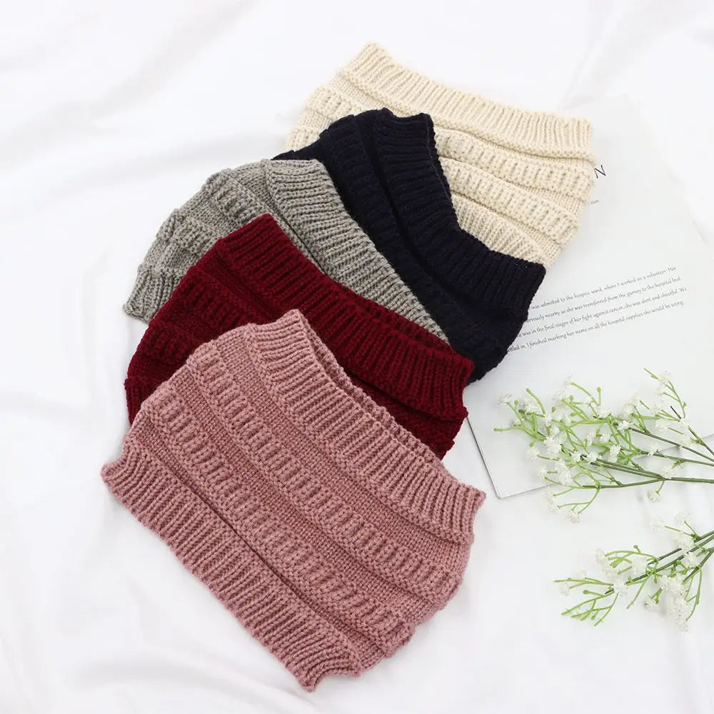 1Pcs Women Girl Autumn Winter Hair Accessories Headwraps Headwear Ponytail Beanie Hat Ear Warmer Hair Band Knitting Headband