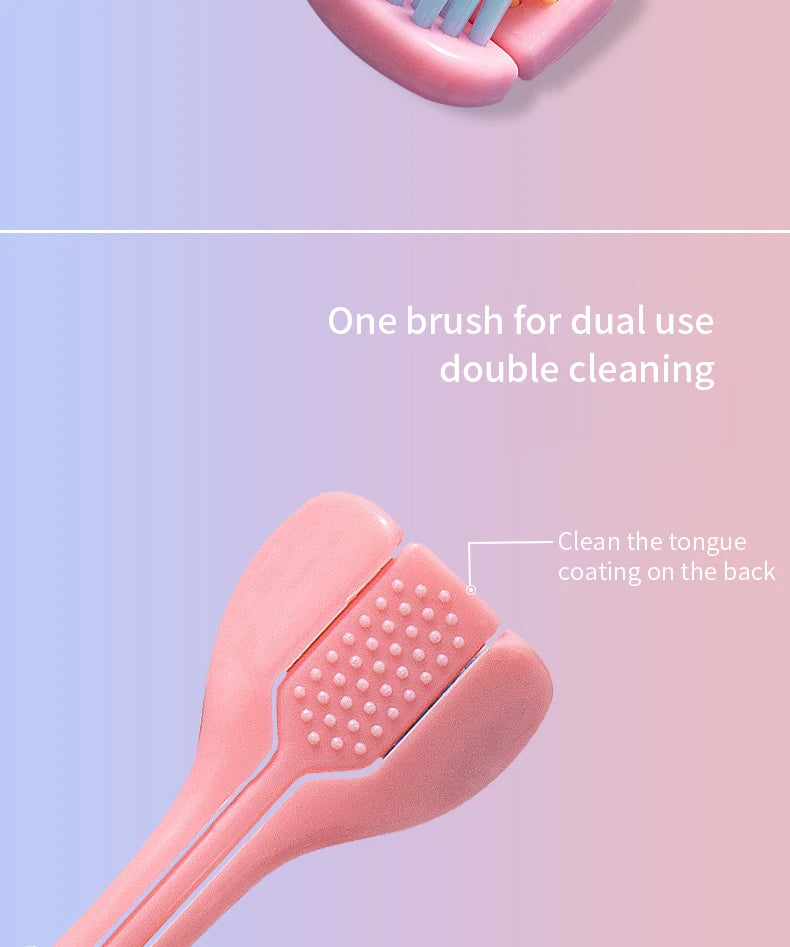 Three Sided Soft Hair Tooth Toothbrush Adult Toothbrush Ultra Fine Soft Bristle Oral Care Safety Teeth Brush for Oral Health
