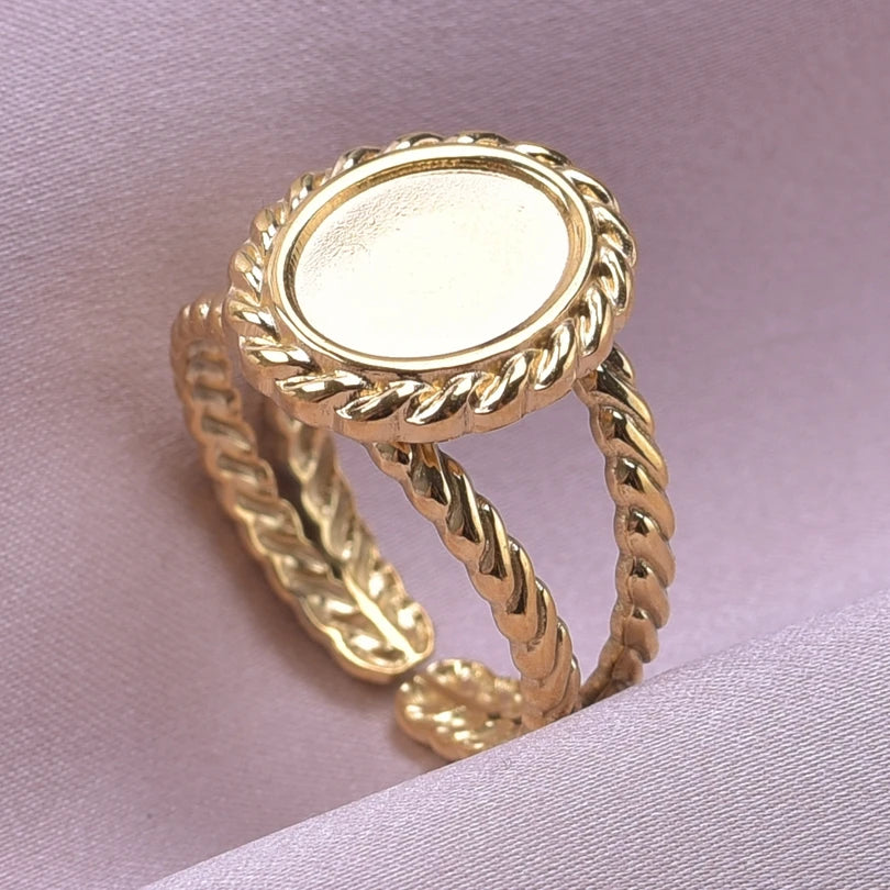 6pcs/lot Wholesale Various Chunky Rings Real Gold Plated Love Abstract DIY Shell Star Sun Bat Shaped Rings Women Jewelry Gifts