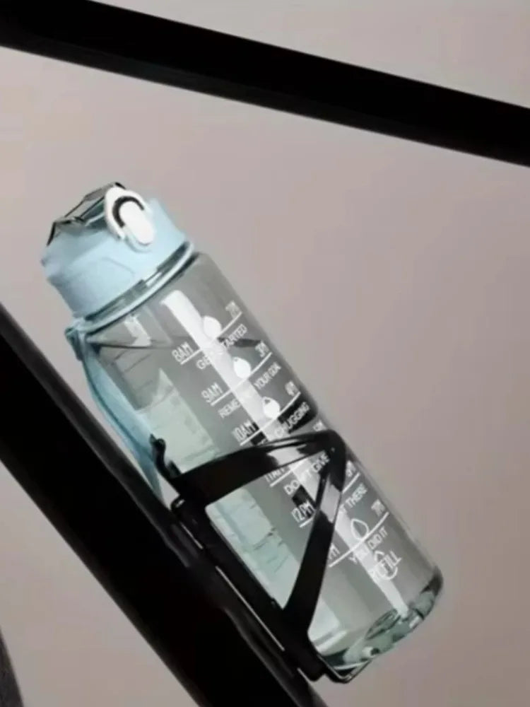 Sports Water Bottle with Time-Tracking Straw Leak Proof Locking Flip Cover for Easy Carry Ideal Outdoor Adventures With Time Mar
