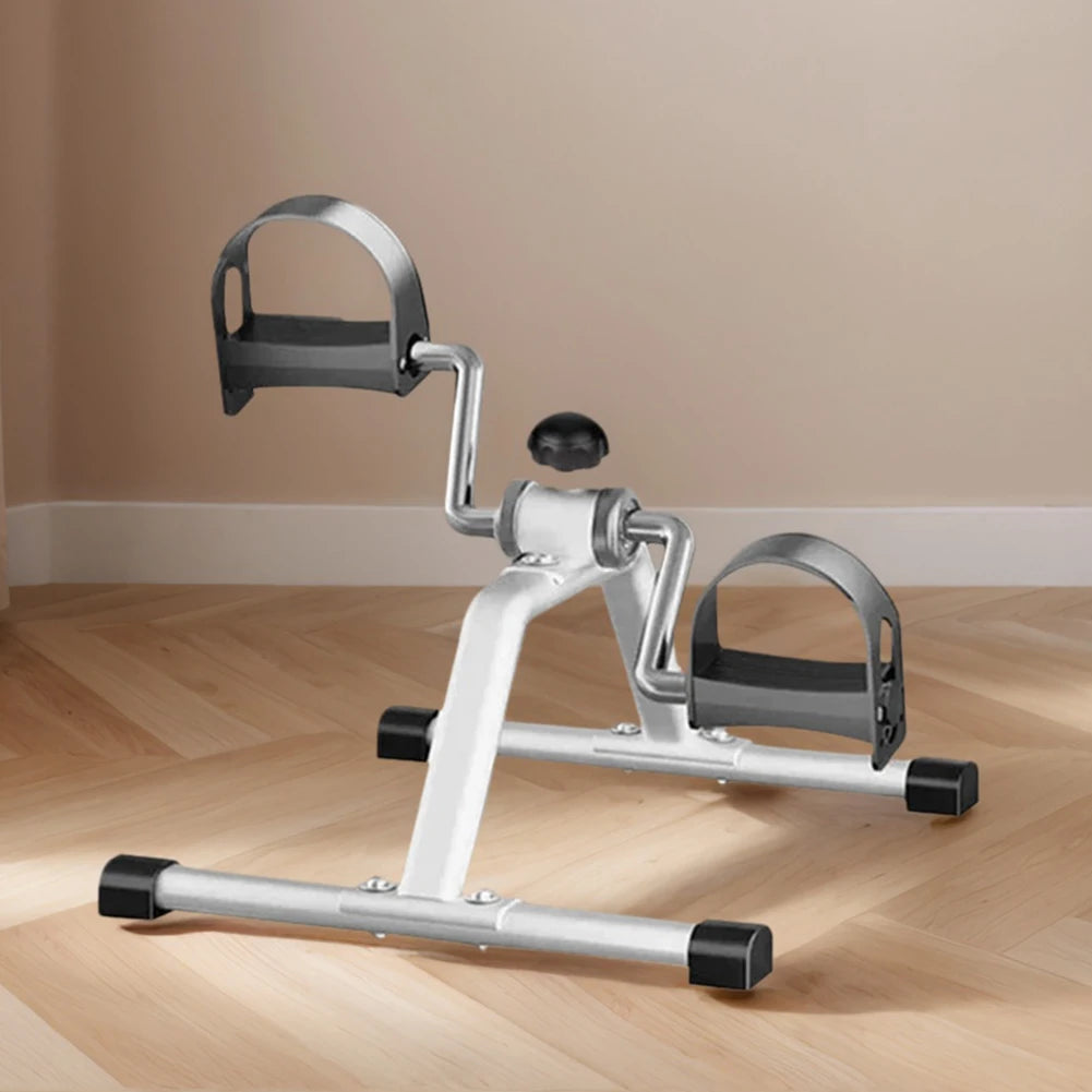 Mini Foldable Foot Pedal Exerciser with Adjustable Resistance Under Desk Bike Stationary Exercise Bike for Home Exercise