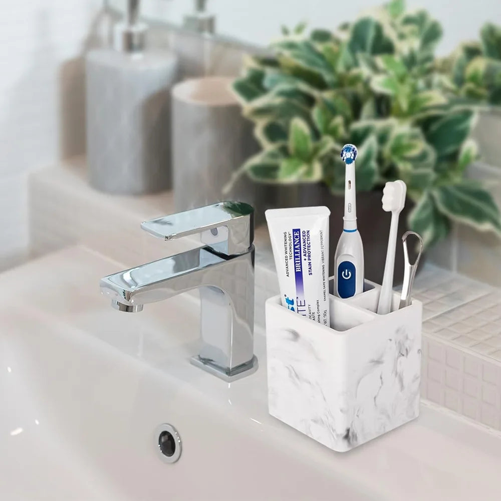 Multifunctional Desktop Storage Toothbrush Storage Box Toiletries Storage Tray Silicone Bathroom Toothbrush Holder Makeup Brush