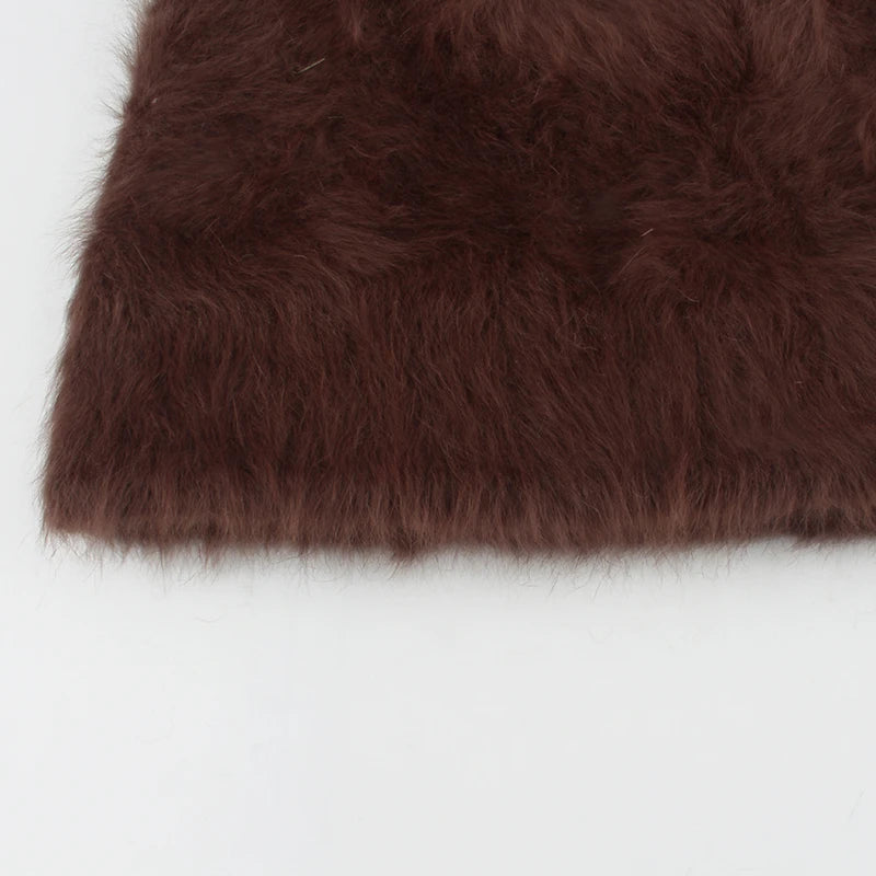 Winter Hats For Women Long Rabbit Fur Warm Beanie Bonnet Female Caps Men Fashion Solid Colors Real Fur Knitted Hat