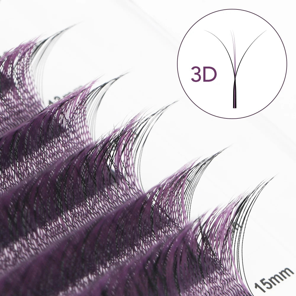 NATUHANA 3D W Shape Lashes Premade Volume Fan Lash Extensions Natural W Style Lashes Faux Mink Individual Lashes Makeup(2.0)