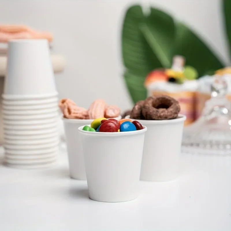 50/100/200PCS Disposable Tasting Cup One Mouthful Cup Supermarket Office  Hotel Party Snacks Coffee Drinks Candies Mouthwash