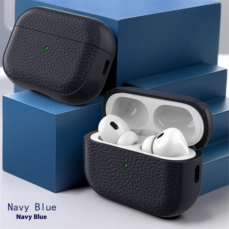 2025 Capa For AirPods Pro 3 Case Soft TPU Leather Design Protective Cover For AirPods 5 4 3 2 Pro 2 Pro2 Pro3 Cases With Lanyard