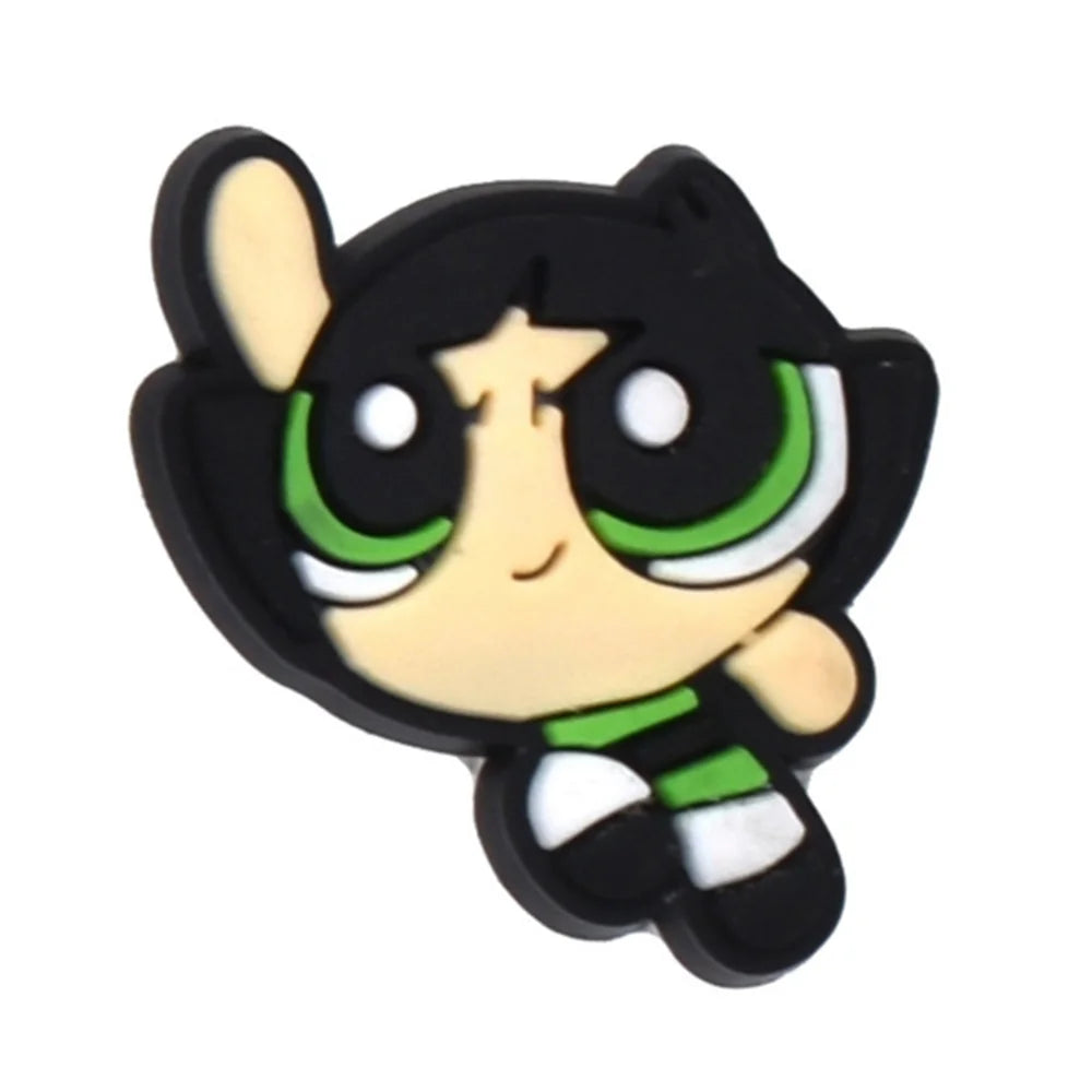 1-100pcs Hot Sales Potdemiel Cartoon Flying Girl Series PVC Shoe Charms Accessories DIY Sandal Wristbands Decorations Party Gift