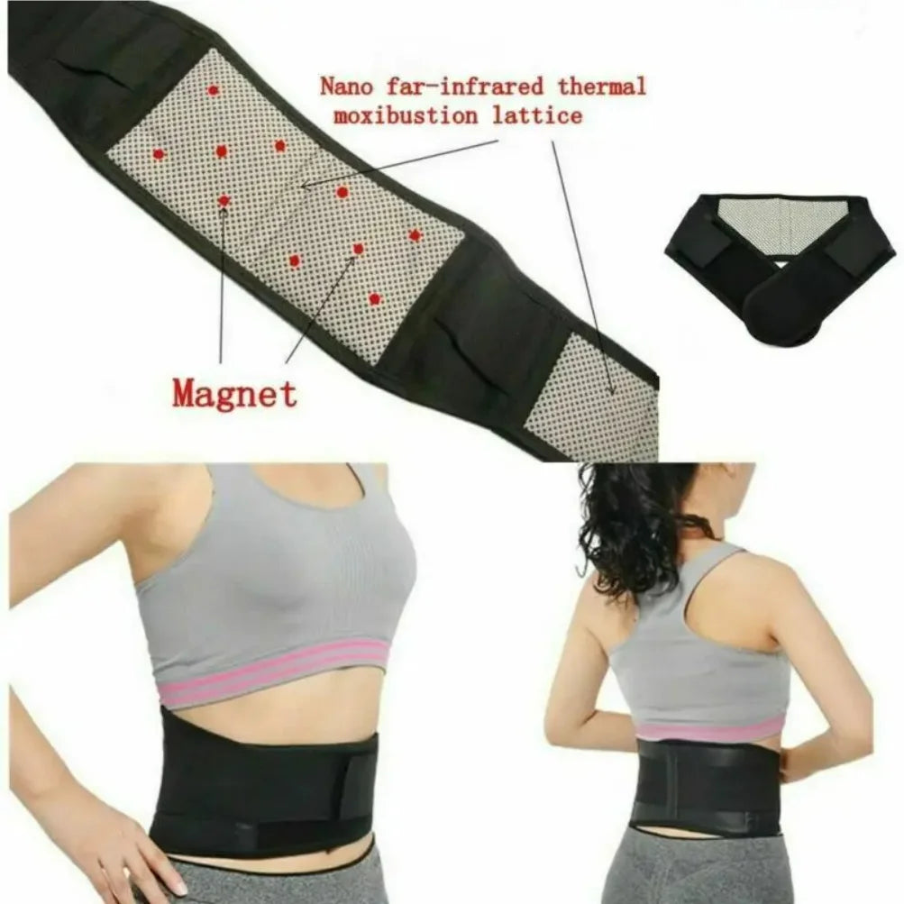 Adjustable Waist Support Self Heating Magnetic Therapy Waist Support Belt Lumbar Brace Massage Band Waist Posture Pain Relief