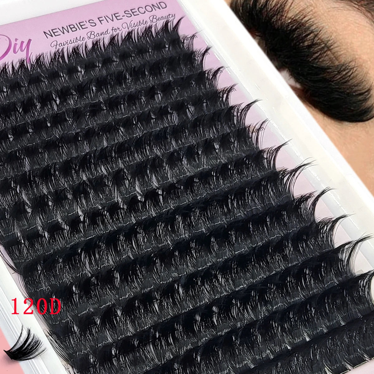 14 Rows of Natural Russian Curly Mink Eyelashes 100D-200D Natural Thick Eyelash Clusters D Personal Eyelashes DIY Eyelash Extens