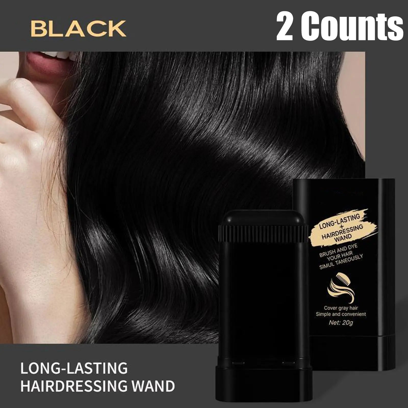 Hair Dye Comb,Disposable Hair Dye Penwaterproof Sweatproof,Easy to Color Portable Fastreplenishment Color Does Not Fall Out Stick Lid Storage.