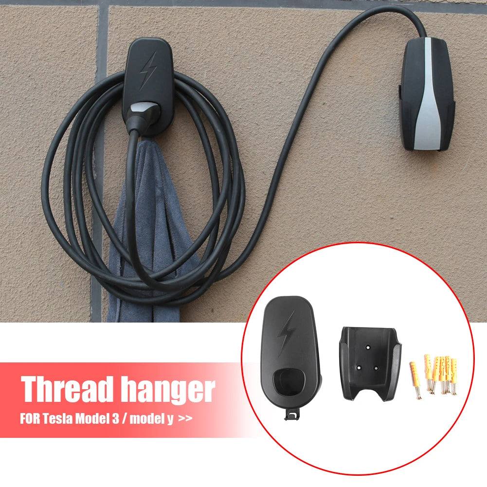 Car Charging Cable Mount Organizer for Tesla Model 3 Model Y Wall Mount with Chassis Bracket Connector Bracket Accessories