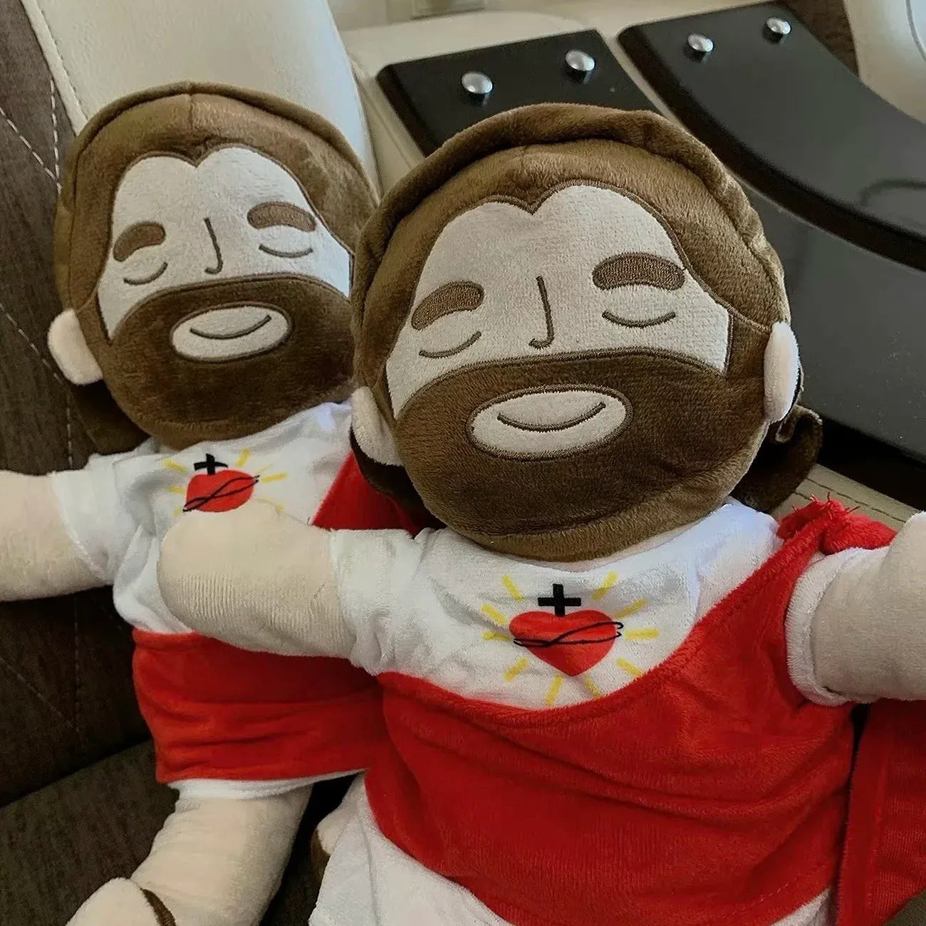 2026 New Jesuit Breathing, Glowing, Soothing Newborn Sleep Plush Toy, Cute Plush Doll