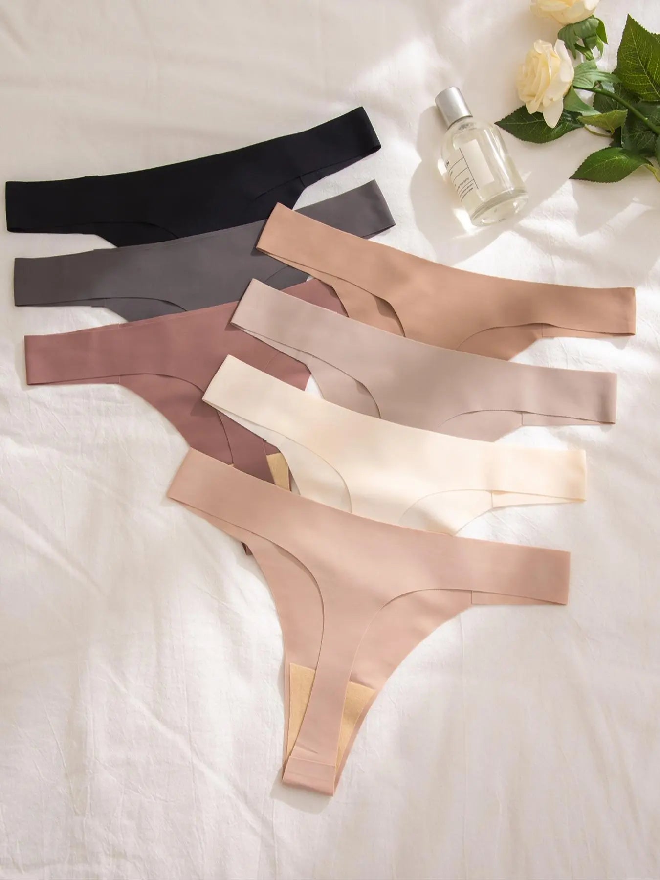 Women'S Plain Thong, Casual Seamless Panties, Lady Underwear for All Seasons, Summer Outfits 2024