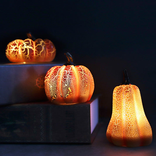LED Pumpkin Lantern β Luminous Resin Halloween Candle Lamp for Spooky Decor