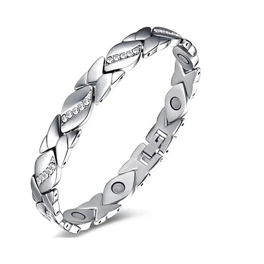 Women'S Rose Flower Strong Magnetic Bracelet, High Gauss Adjustable Length, Valentine'S Day/Birthday Jewelry Gift