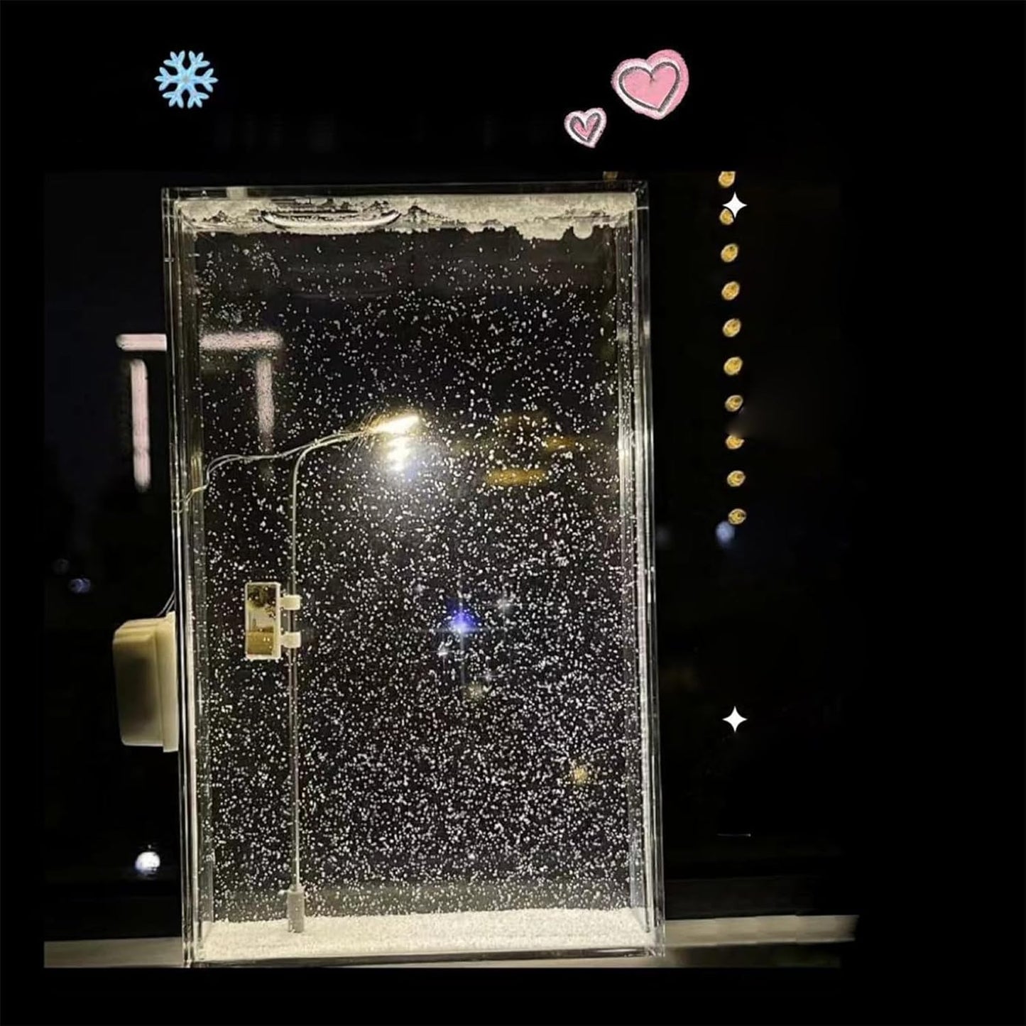 Snowfall Lamp, Snowy Streetlamp Light, Handmade Snow Scenery Night Light Street Lamp DIY Material Pack (2 Sets)