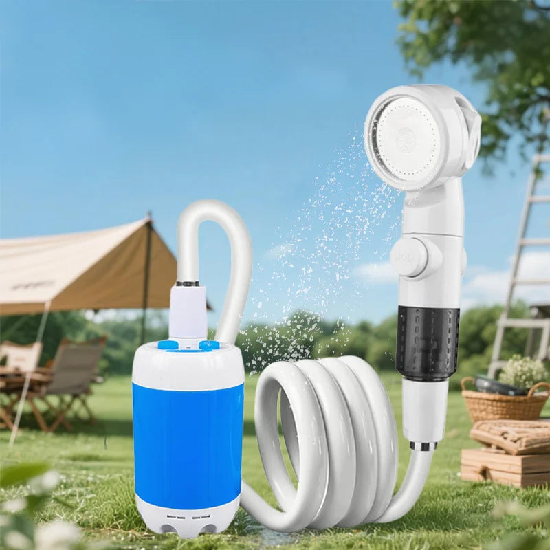Portable Outdoor Shower Electric Water Pump Camping Shower Set Suitable for Outdoor Camping Bathing