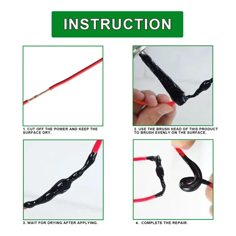 Waterproof Liquid Electrical Tape Insulating Tape Rubber Liquid Insulation Wire Cable Coat Fix Line Glue Sealant