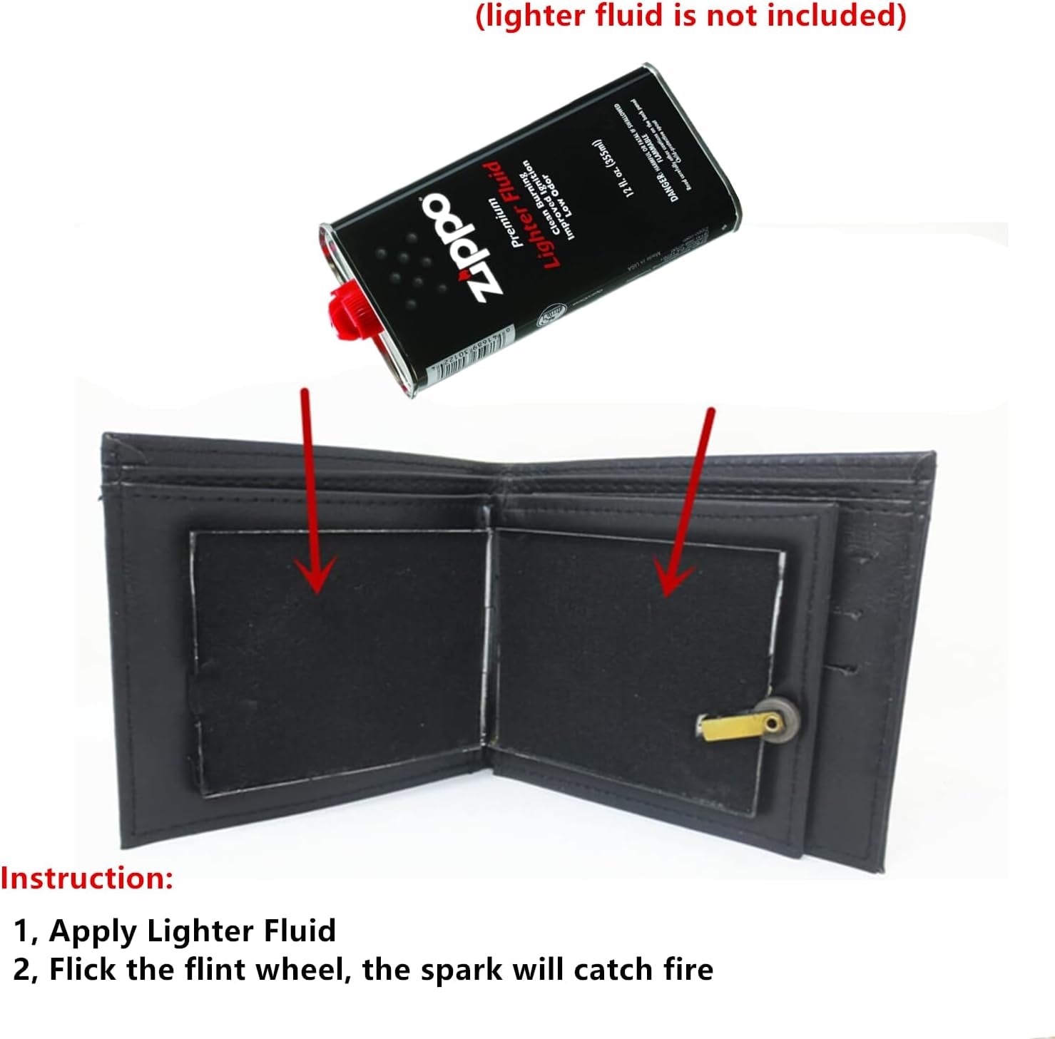 Magic Trick Fire Flaming Wallet, Leather, Inconceivable Street Show Prop, Prank, Magician Wallets, Close-Up Magic, Pros, Professional Cool Tricks