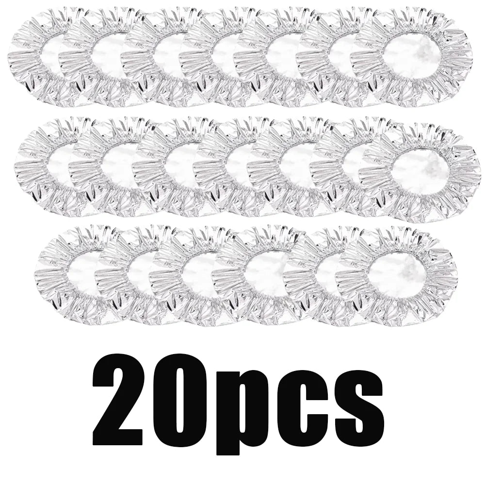 10-60Pcs Reusable Aluminum Foil Bowl Cover Heat Insulation and Heat Preservation Food Grade Oven Takeaway Picnic